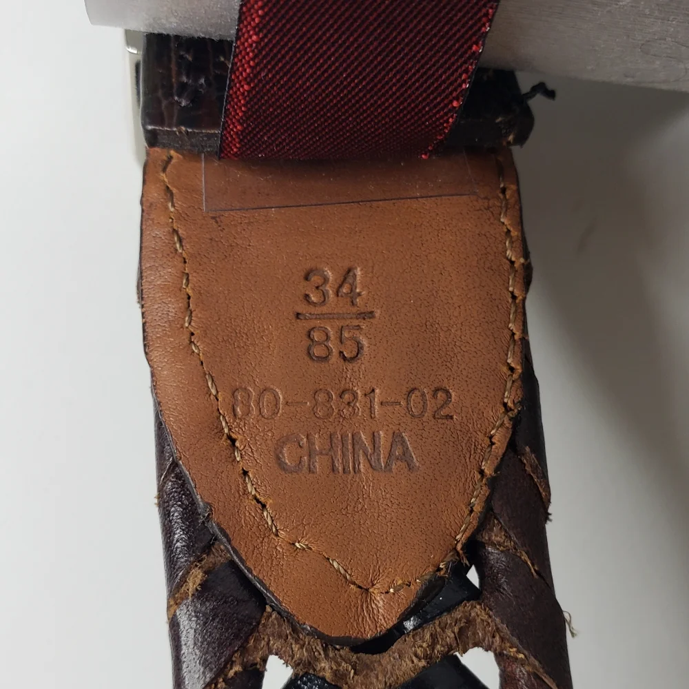 Arden Leather Co. Western Southwest Metalic Buckle End Rodeo Leather Braided Blt